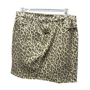 Judy Blue Animal Print Mini Skirt Length 20” Waist 38”